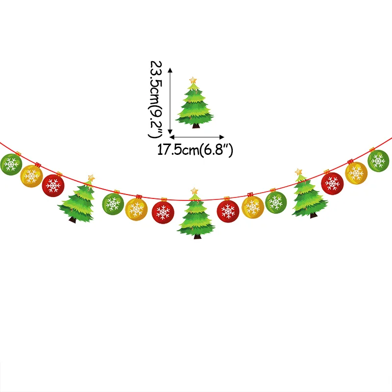 thumbnail image 1 of Banner de Feliz Navidad 2024 Decoraciones navideñas para el hogar Guirnalda Adorno de Papá Noel Bandera colgante Regalo de Navidad Decoración de Año Nuevo, 1 of 5