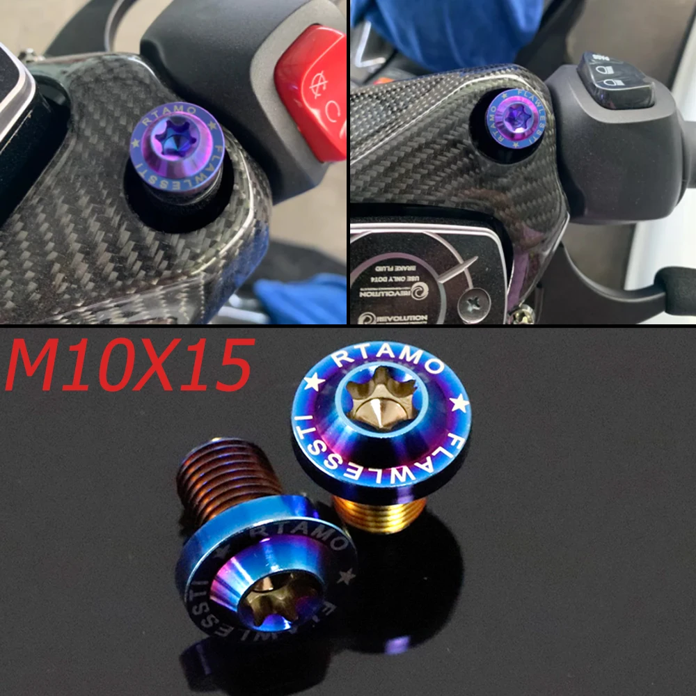 Impeccabile M10X10 15 Mm 1.25 Passo Gr5 Bulloni In Titanio Spina Specchietto Retrovisore Per Yamaha Xmax 300 Kawasaki Ninja 400 Zx6R