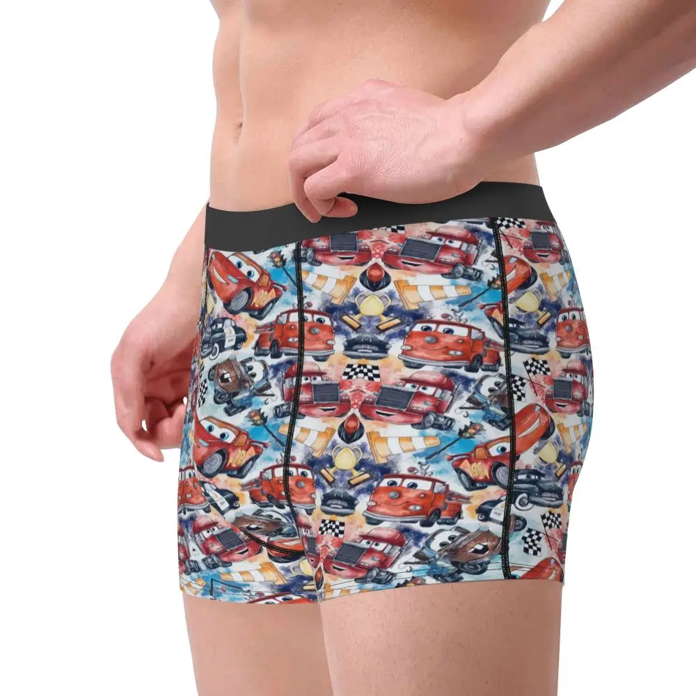 Custom Lightning McQueen Car Collage Boxers Shorts Men's Briefs Underwear Cool Underpants