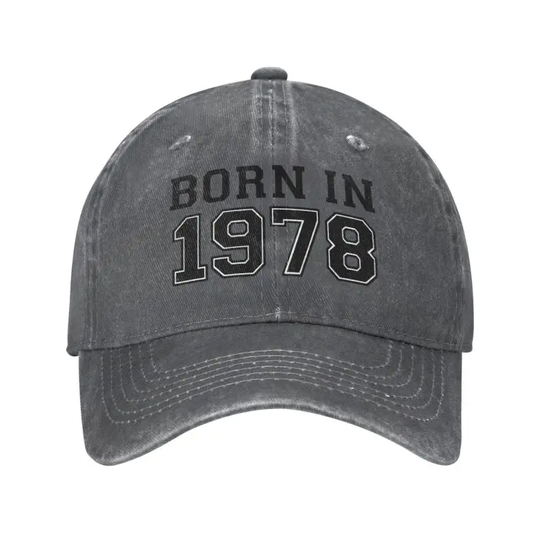 Personalized Cotton Vintage 1978 Birthday Gift Baseball Cap Outdoor Men Women's Adjustable Dad Hat Summer