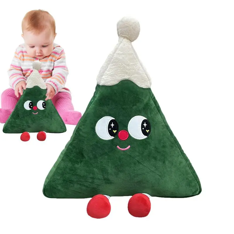 

Плюшевая Рождественская елка, мягкая и нежная бархатная плюшевая подушка, приятная на ощупь и милая набивная Рождественская елка для рождества, дня рождения