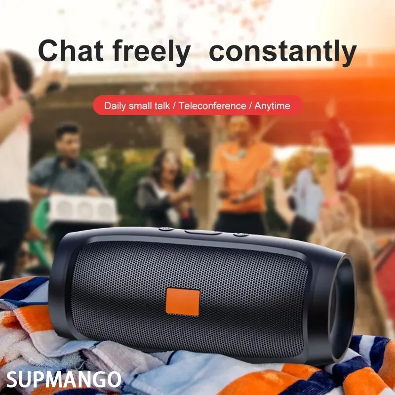 Portable BT Subwoofer Speaker Outdoor Stereo Surround Wireless Supports FM Radio TF Card