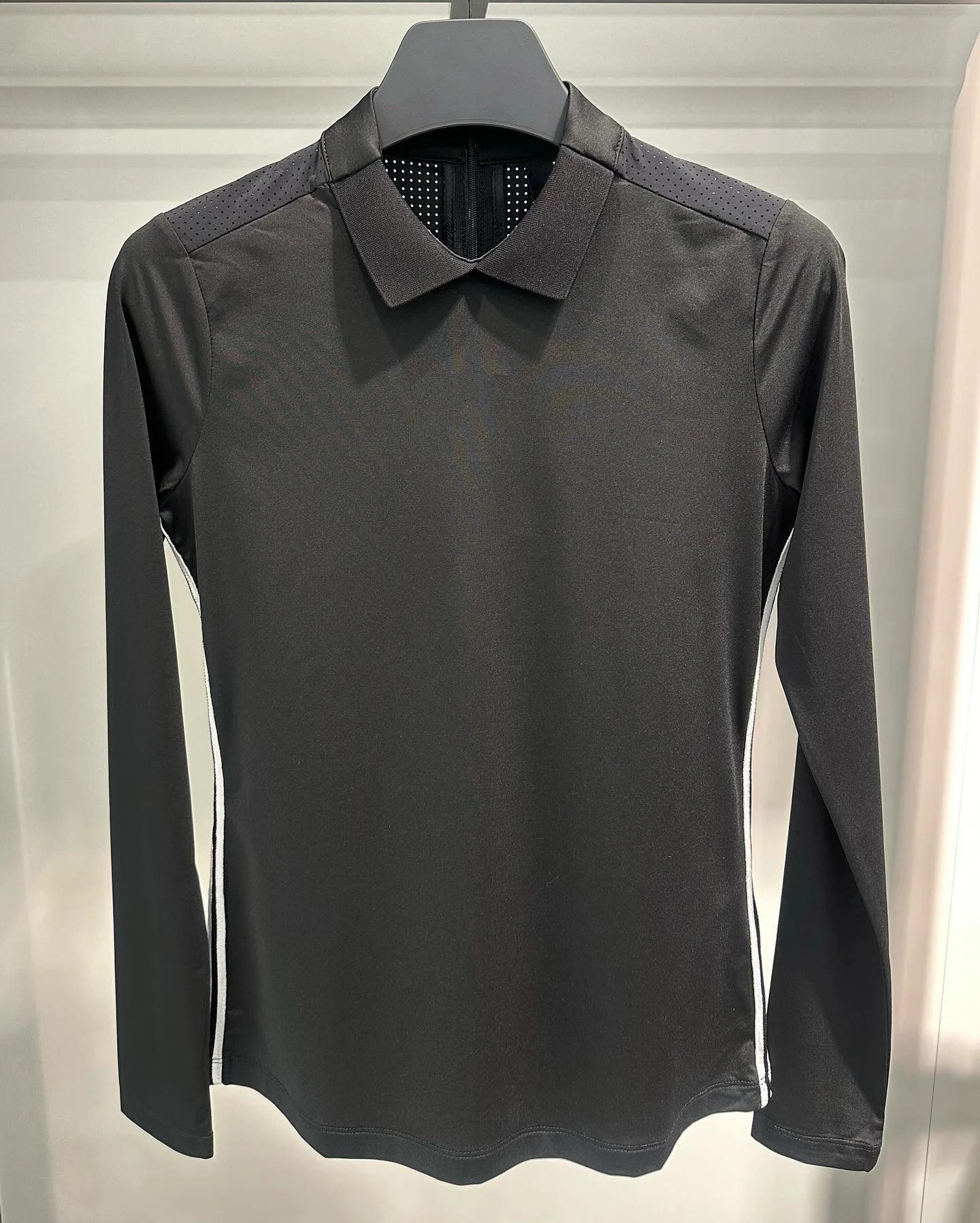 New spring summer thin stretch mesh back long sleeves golf shirt for women zippered sun blocker sports clothes top