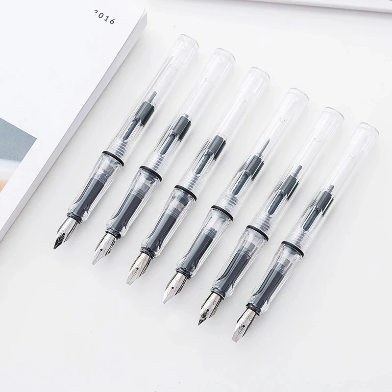 Set of 6 Flat Tip Calligraphy Pens for Artistic Parallel Writing and Gothic Lettering