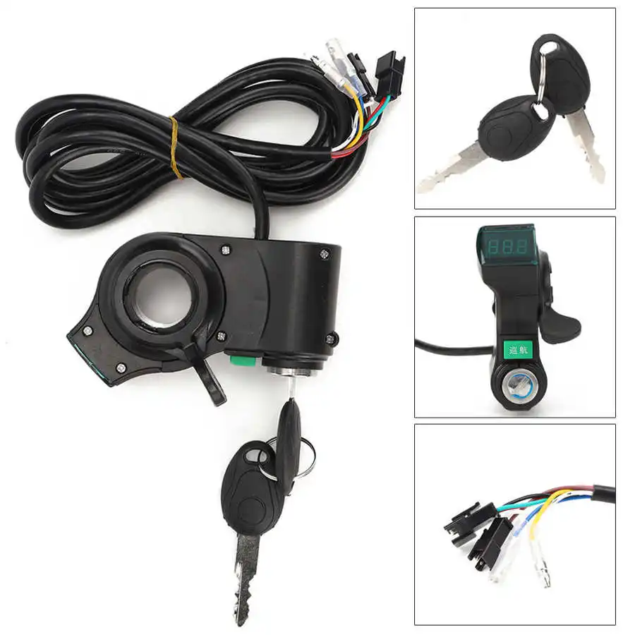 Acceleratore Per E-Bike E Scooter Elettrico - Con Display LCD E Blocco Chiave | Controllo Di Velocità E Tensione - Foto 9