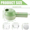 4-in-1 Handheld Electric Vegetable Cutter Set - Spiral Slicer Masher Kitchen Tool 4