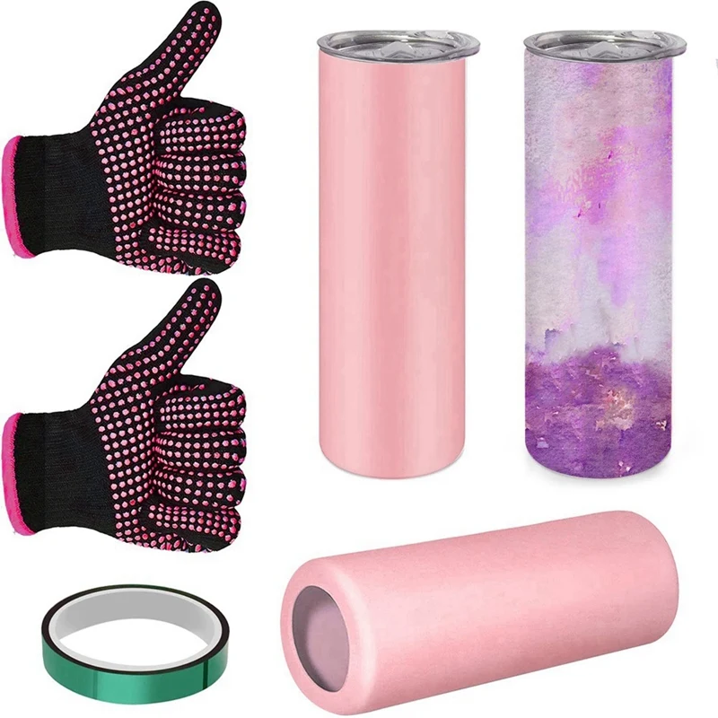 

Hot Sublimation Wraps With Heat Tape And Heat Resistant Gloves,For Sublimation Blanks Tumbler,Instead Of Shrink Paper Inoven