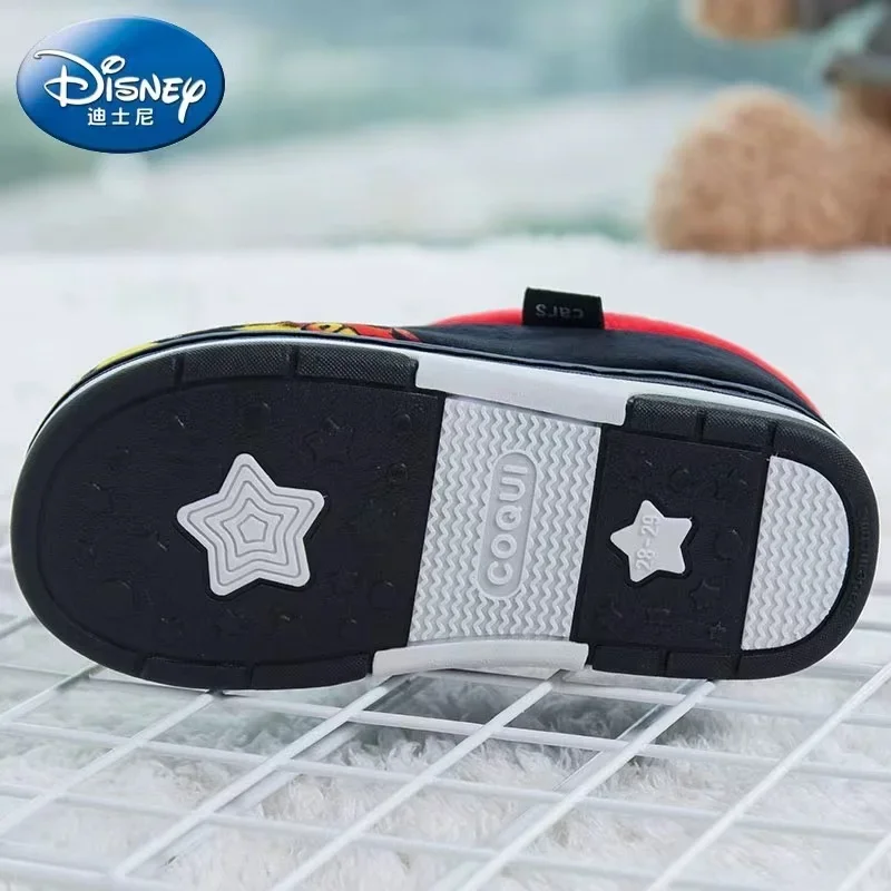 Baby shoes kids shoes Disney winter baby boy girl cotton slippers cartoon McQueen Cars Mickey print kid indoor anti-slip home cotton shoes 22/23 24/25