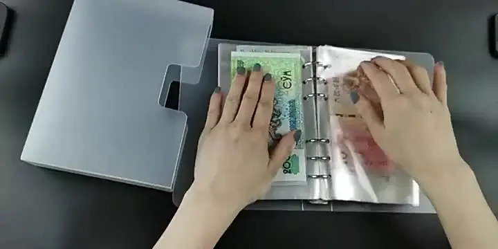 Album per la raccolta di banconote da 40 tasche - 20 fogli Porta valuta