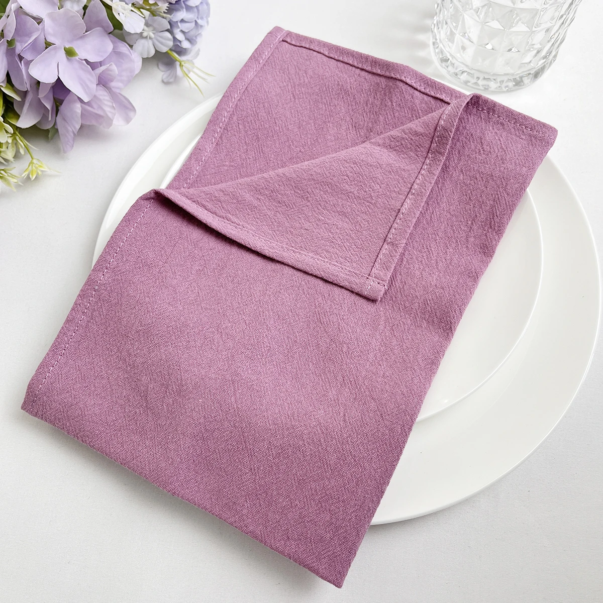 20PC Christmas Green Red Cotton Cloth Napkins 30X45cm Dinner Washable  Napkins With Hemmed Edges For Restaurant Wedding And Hotel