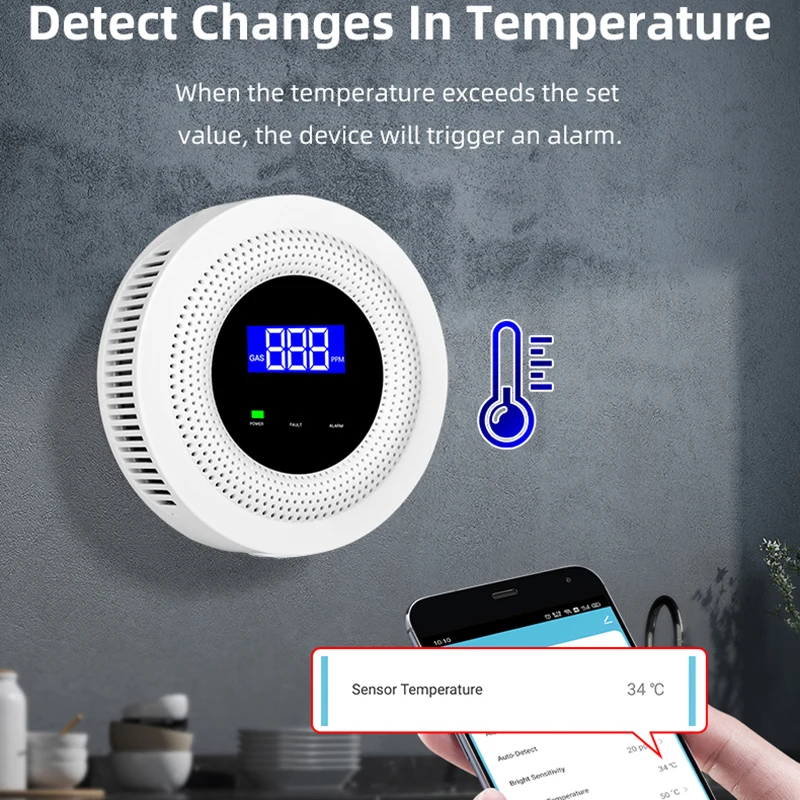 Smart WiFi Natural Gas Leakage Detector Alarm System