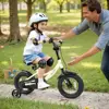 Children's Bikes, 12-18 Inch with Training Wheels, Dual Brakes, Adjustable Seat & Handlebar, Suitable for 3-8 Years