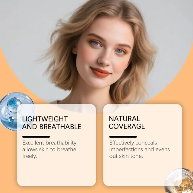 Cushion Foundation Full Coverage Glow Waterproof Long-Lasting Concealer Brightening Sunscreen Soft Korean Makeup Base Cosmetic