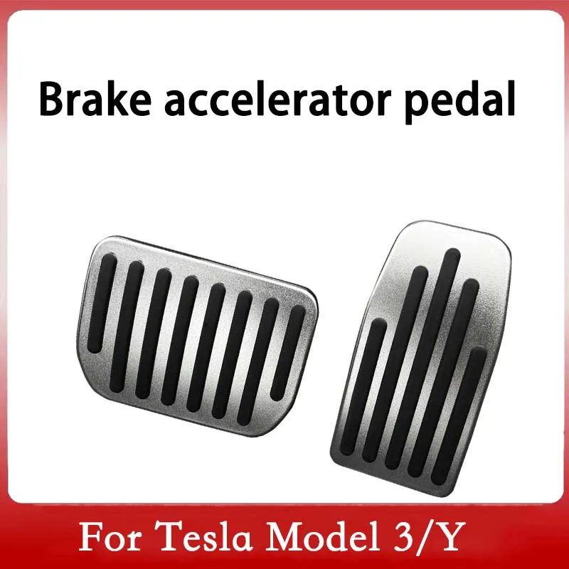 Foot Pedal Pads Covers Per Tesla Model 3 Y 2021 S X Pedali Freno A Gas Antiscivolo Accessori Pedale Di Riposo In Alluminio