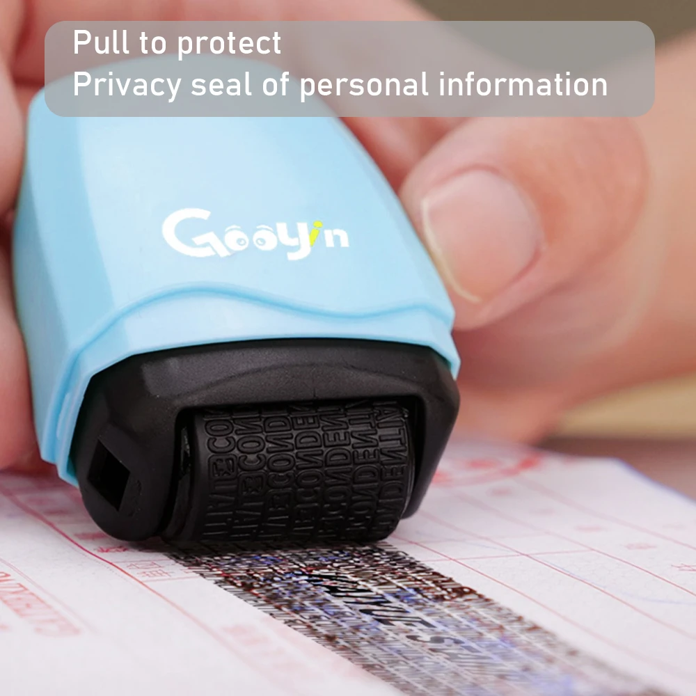 Mini Identity Cover Roller Stamps Eliminators Self Inking Portable