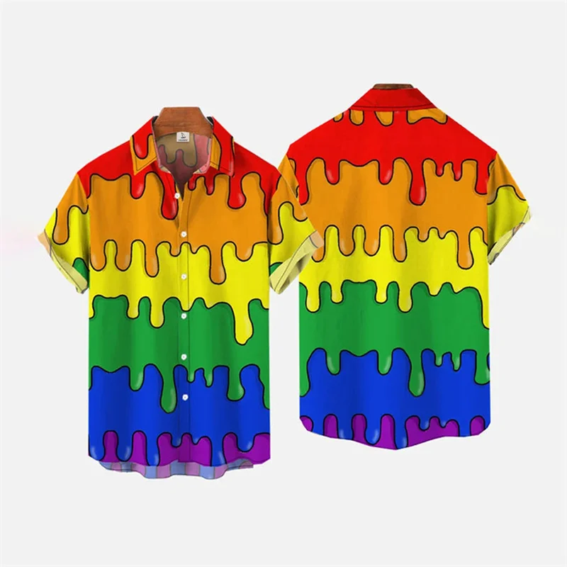 

Рубашка Y2k мужская с забавным дизайном пазлов, модная блузка с 3D принтом, топ с коротким рукавом для мальчиков