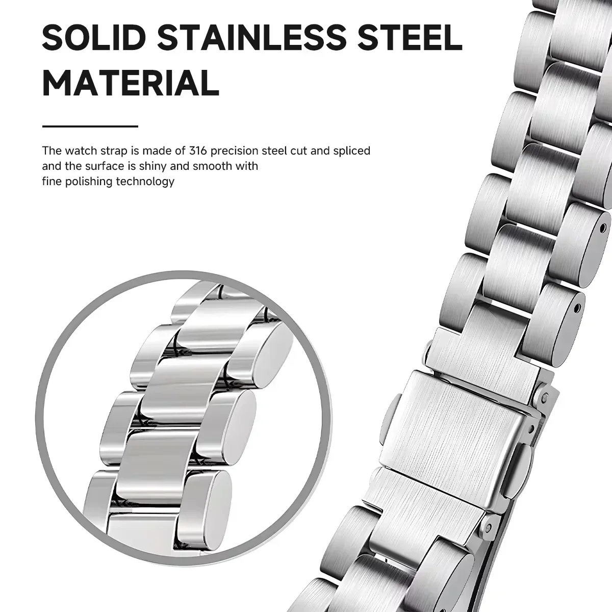 18mm Luxury Women's Stainless Steel Metal Watchband Replacement