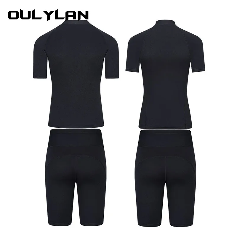 

2024 New 2mm Men Wetsuit Neoprene Diving Suit Split Short Sleeve Women Wet Suit Front Zip Spearfishing Swim Surfing Swimwear