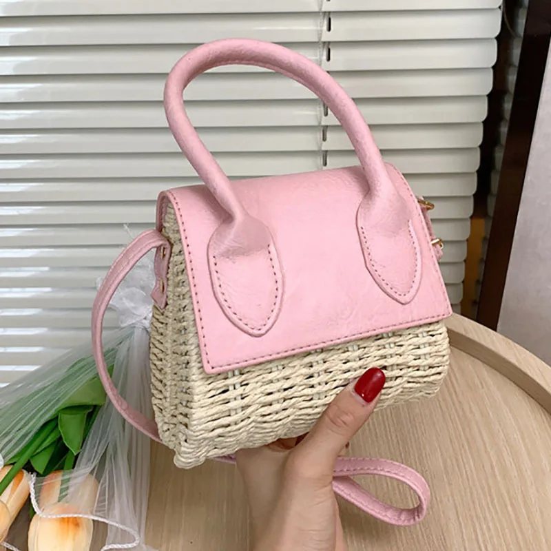

2024 New Trendy Woven Bag Bohemian High Quality Single Shoulder Fashion Purses and Handbags Crossbody Bags for Women
