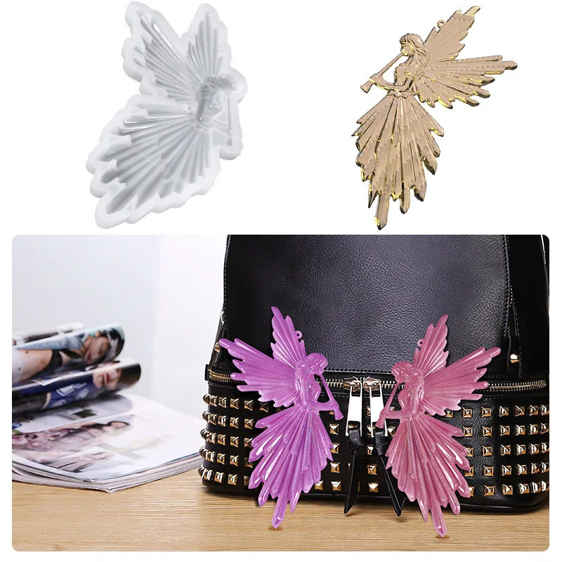 DIY UV Resin Mold Fairy Angel Epoxy Resin Mold Silicone Molds for Making Jewelry Decoration