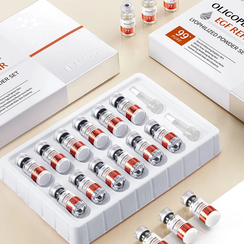 2Box Facial Whitening Serum Yeast Freeze-Dried Power Set Shrink Pores Moisturizing Brighten Skin Care Anti Aging Peptide Essence
