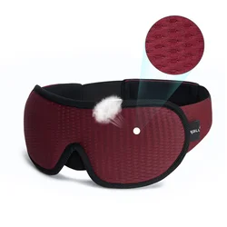 Luxurious Comfort 3D Sleep Eye Mask - Soft Memory Foam for Travel & Relaxation (Red)
