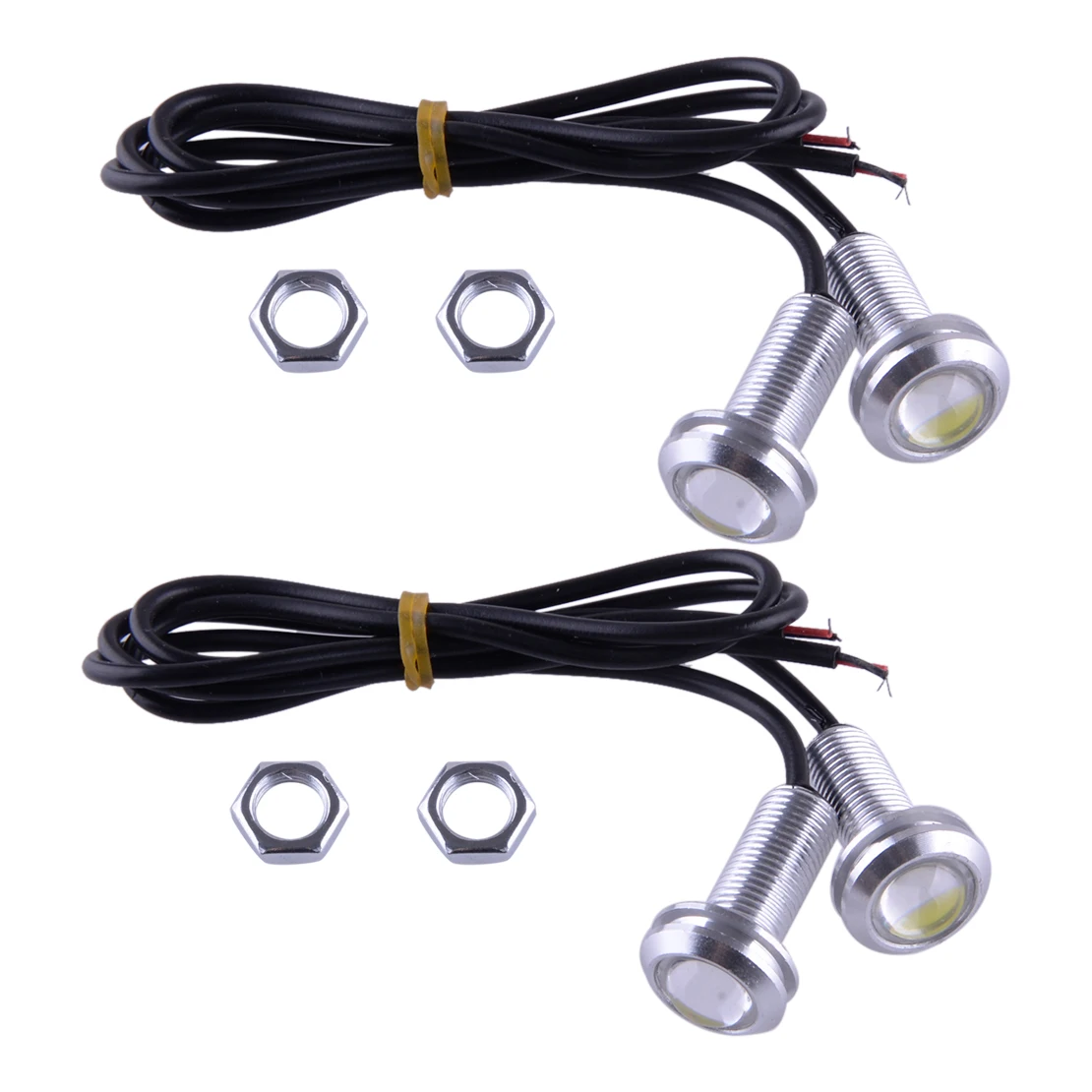 8Pcs 12V Waterproof White LED Silver Outrigger Spreader Transom Underwater Light For Car Truck Boat Trailer