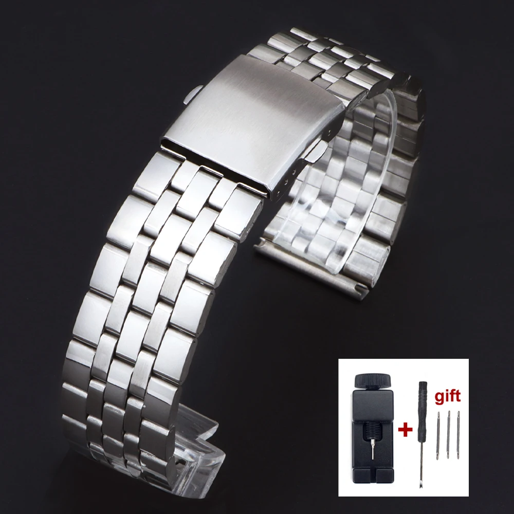Premium Steel Watch Band - Elegant Metal Bracelet