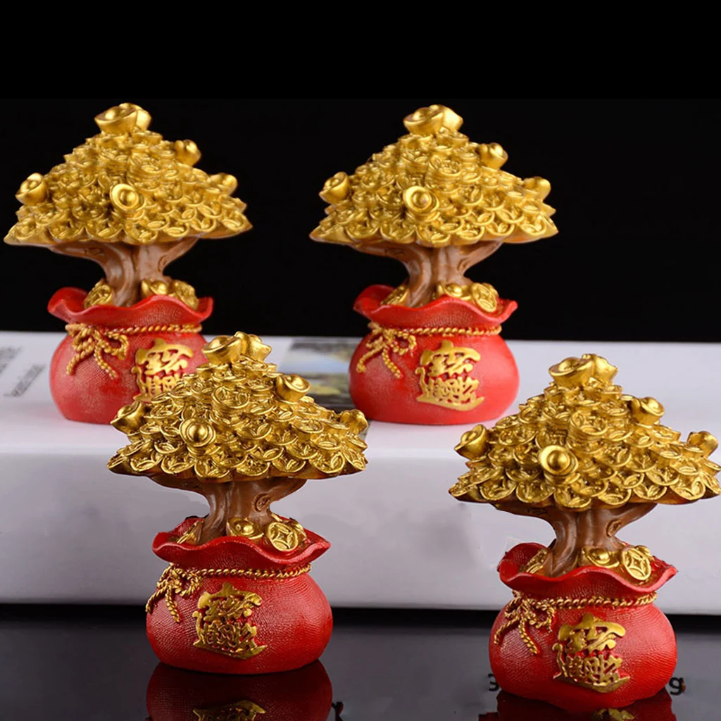 Chinese Feng Shui Money Tree Office Home Table Feng Shui Money Tree Cabinet Craft Plants Gift Stone Decorations Good Luck New