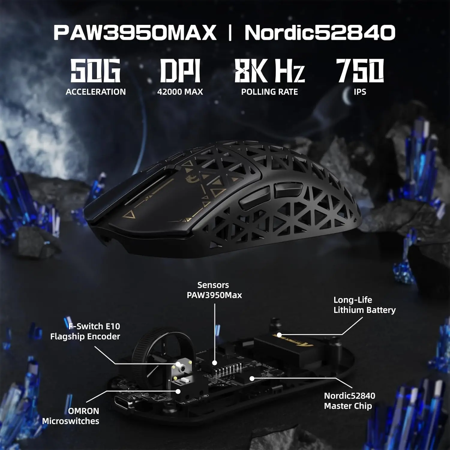 MAMBASNAKE M5 Ultra Carbon Fiber 8000Hz Wireless Gaming