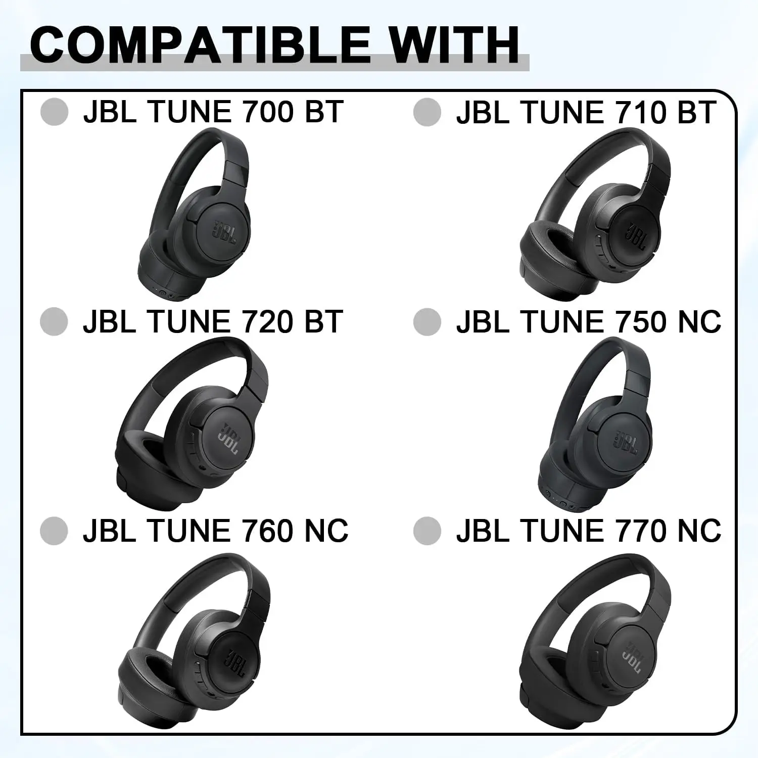 T760NC T770NC Earpads for JBL Tune 700BT 710BT 720BT 750NC 760NC 770NC Headphones Replacement Ear Pads Cover Cushions Pillow