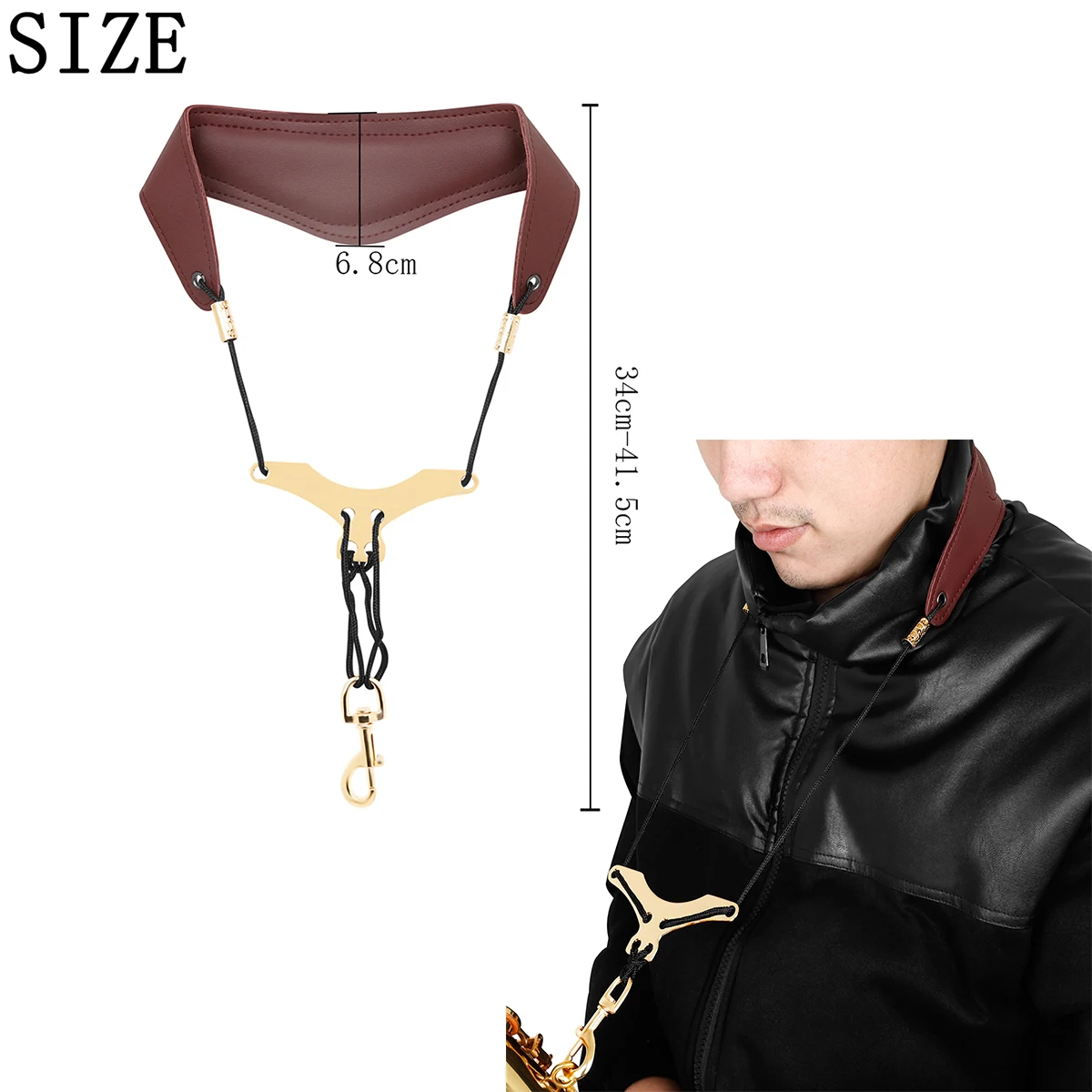 SLADE Saxophone Strap Saxophone Lanyard Neck Strap Protection Neck Sax Double Shoulder for Soprano Tenor Alto for saxophone parts accessories
