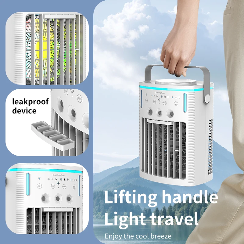 مروحة تبريد USB 3 في 1 مع مرطب وجهاز تحكم عن بعد |...