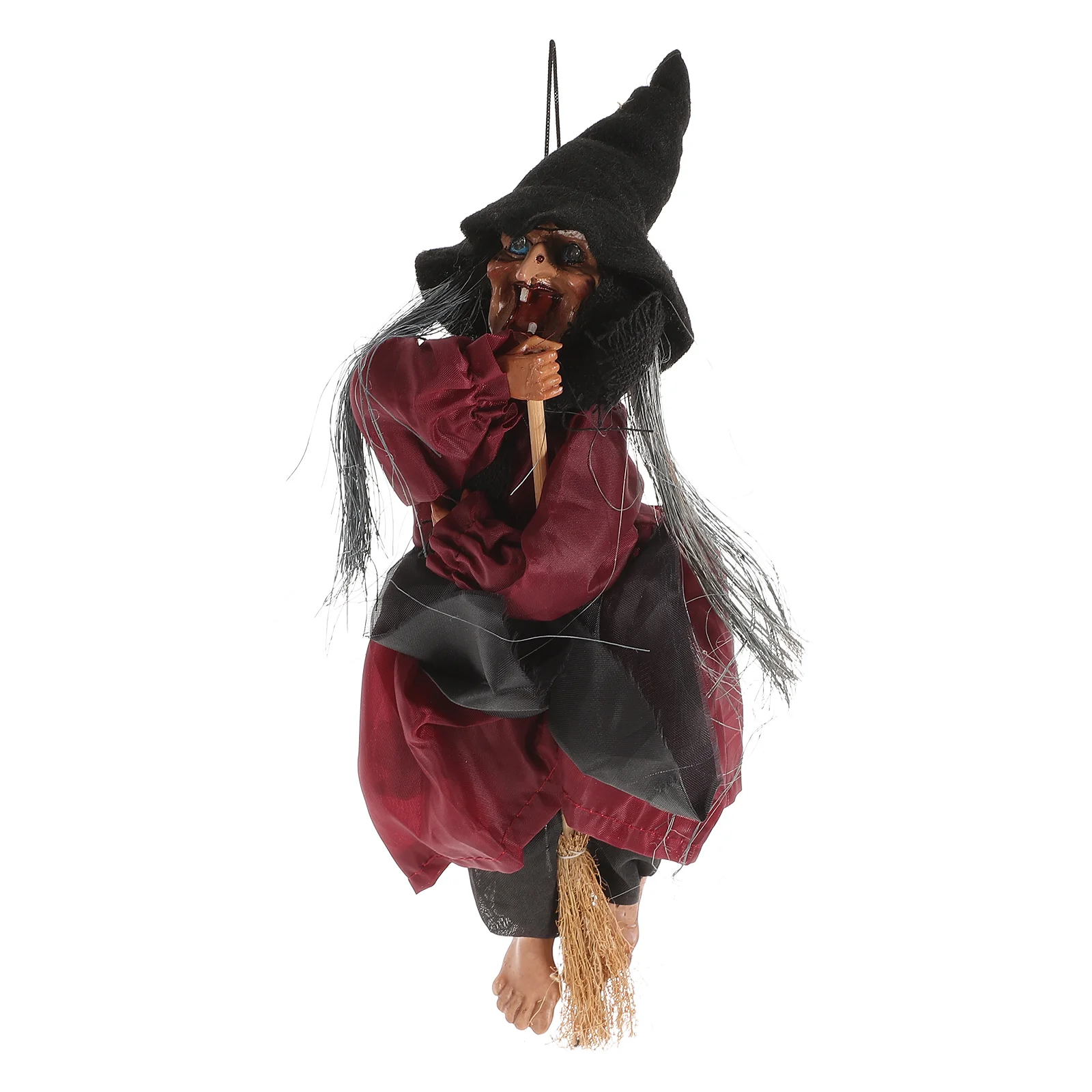 

Witches Prop Voice-activated Induction Funny Portable Decorations Broom Witch Hanging Ghost Without for Party