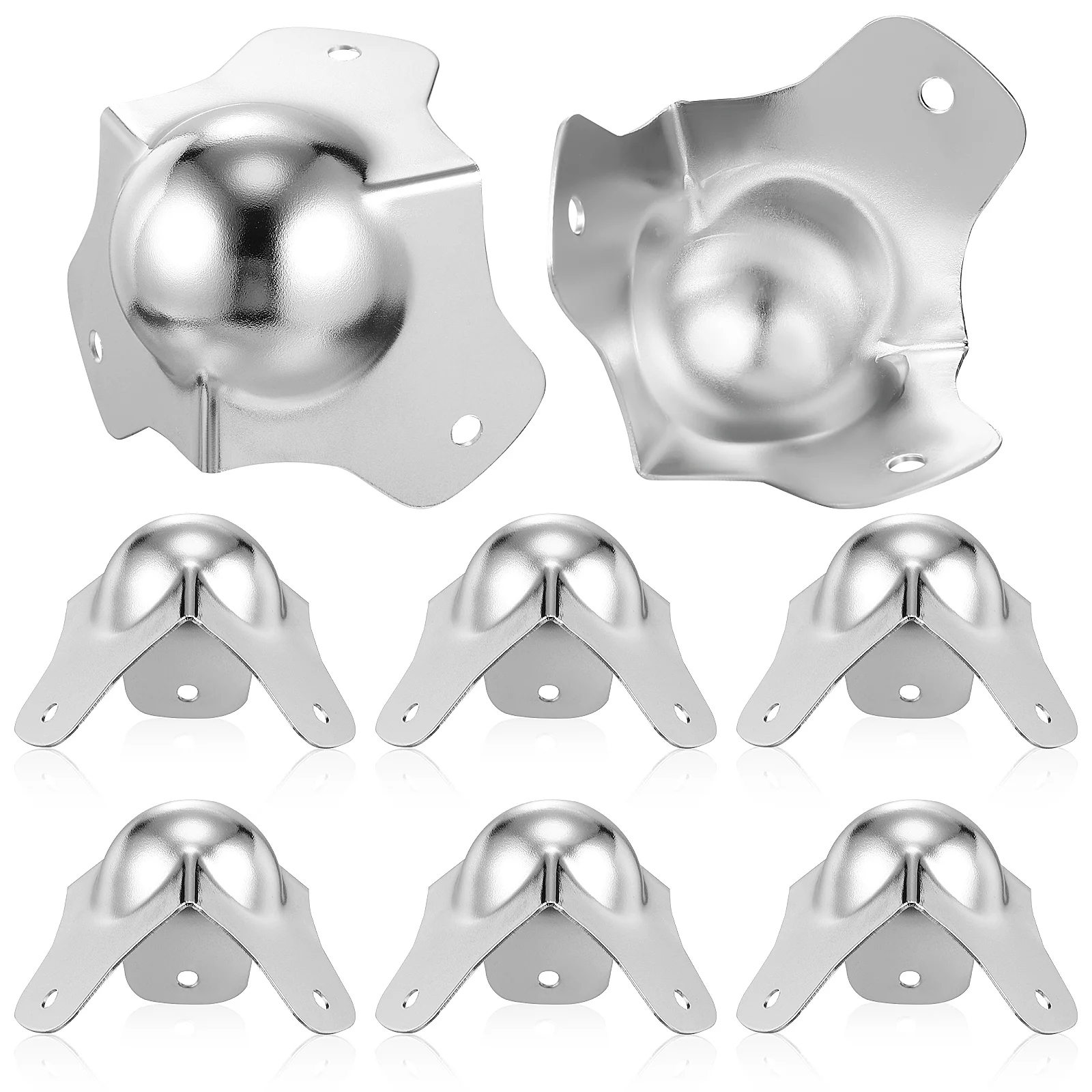 Furniture Corner Protector Furniture Hardware Angled Furniture Hardware 8 Pcs Metal Spherical Shockproof Corner Protectors Sturdy Iron Ball Edge Guards Flight Box Hardware Kit Metal Corner Protector