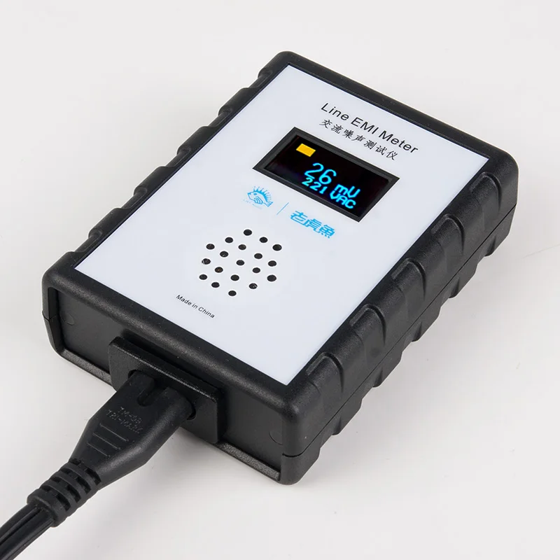 

OLED Display Mains Noise Tester EMI Measuring Instrument Broadband AC Power Supply Ripple Analyzer Line EMI Meter AC Mains Noise