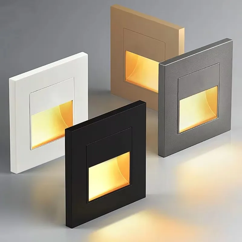 Luz LED Nocturna Empotrada para Escalera con Detector de Movimiento PIR