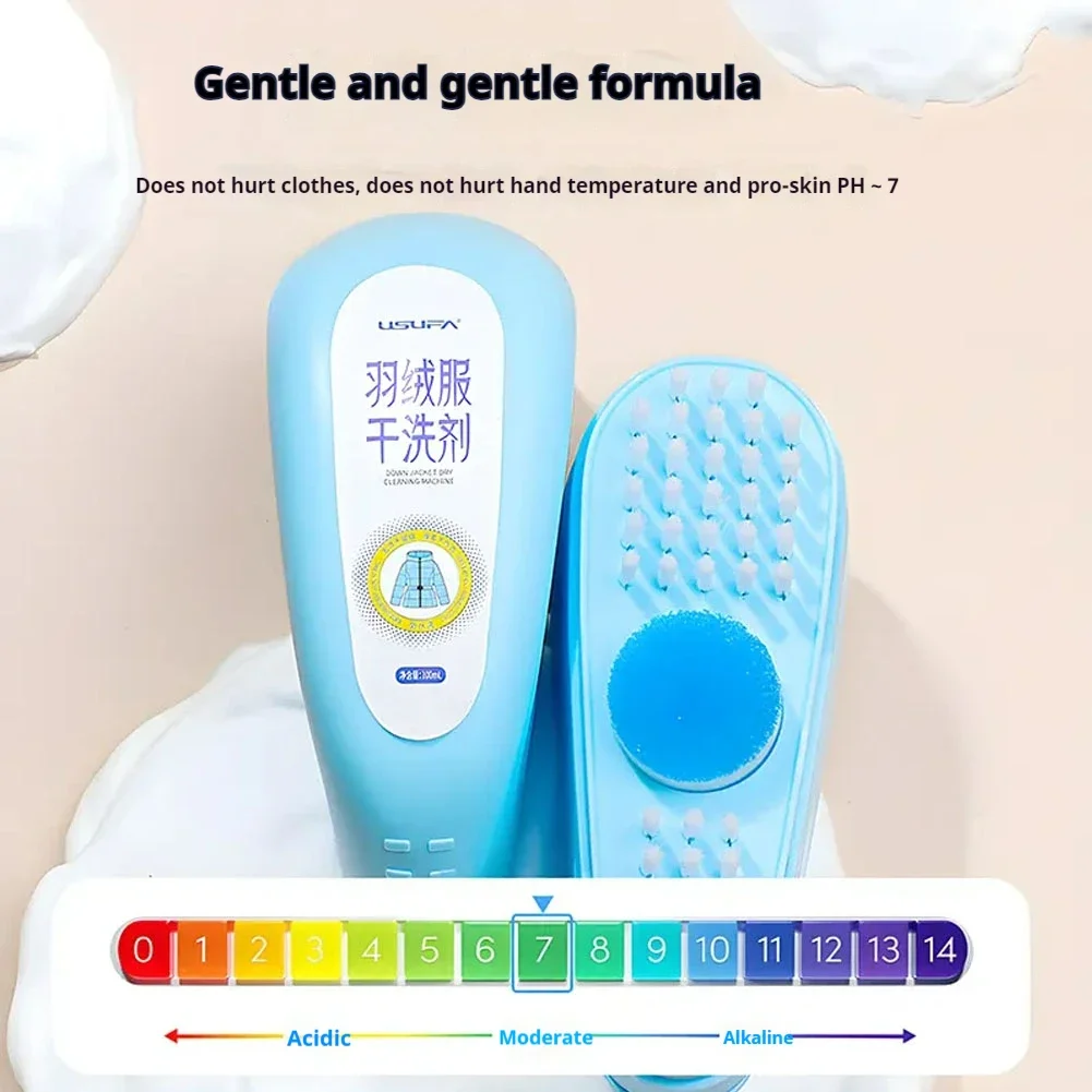 Laundry Stain Removers Down Jacket Foam Dry No-rinse Cleaner White Shoe Clothing Oil and Stain Remover 100ml With Brush