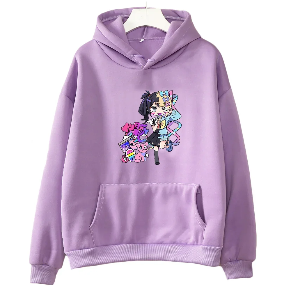 NEEDY GIRL OVERDOSE Hoodie Kawaii Anime Sweatshirts Cartoon Hoody High Quality Fleece Sweatwear Female Autumn Winter Clothes