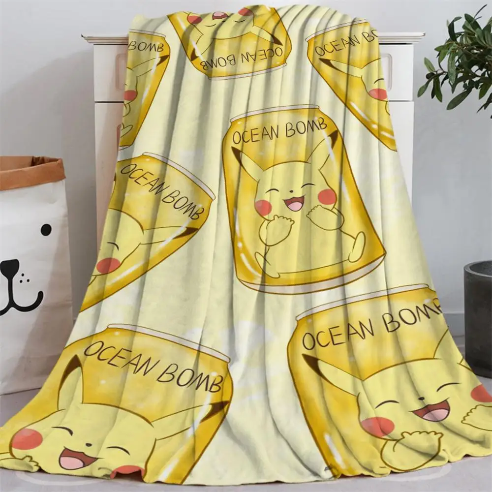 New Pokemon Animation Battle Card Original Fleece Flannel Lamb Blanket Home  Decoration Lunch Break Blanket Children Soft Blanket - AliExpress