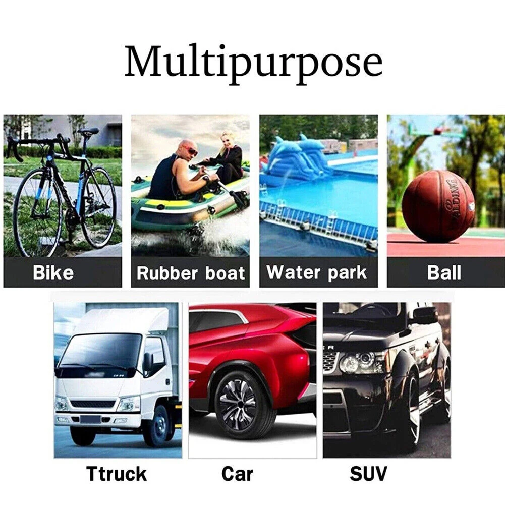 12V Heavy Duty Car Truck Air Compressor 150PSI Portable Dual Cylinder Air Pump Car Tire Inflator Portable Dual Purpose Pump air pump,electric tire inflator,air compressor pump,air compressor,tire inflator,inflatable pump