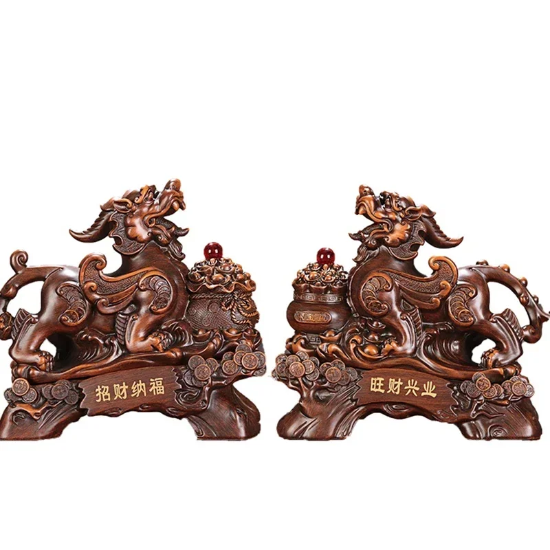 

Lucky Pixiu Feng Shui Ornament modern resin sculpture Town house to ward off evil spirits home office decoration statue