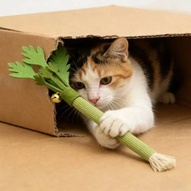 Cat Chew Toys Interactive Self High Catnip Molar Stick Bite With Bell Cats Toy Kitten Toy Natural Catnip Cat Teeth Cleaning Toy