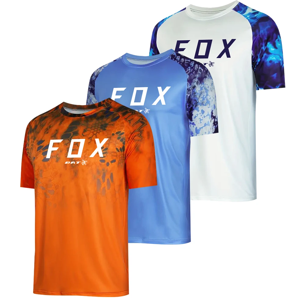 

BAT FOX MTB Shirt Downhill Jersey Camiseta Motocross T-Shirt Mountain Bike Jersey Quick-Dry Offroad DH Motorcycle Clothing