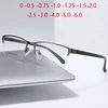 Semi-Rimless Steampunk Shortsighted Prescription Glasses Women Men Anti Blue Rays Computer Myopia Spectacles 0 -0.5 -0.75 To -6 1