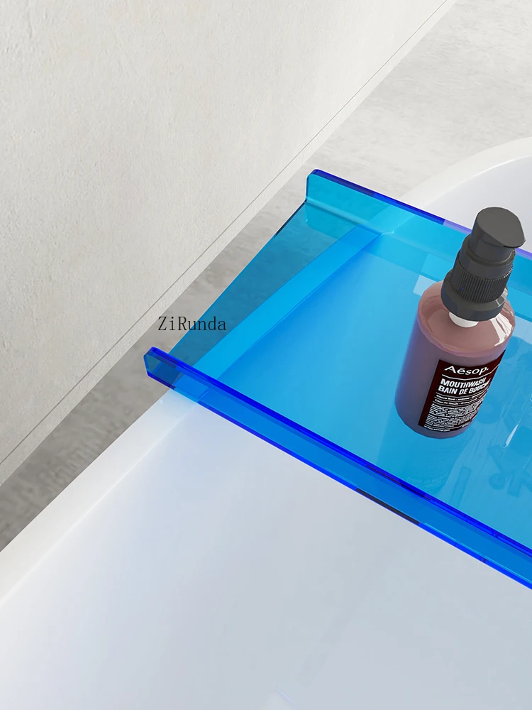 *Acrylic rack bathroom SPA bath rack bathing mobile phone waterproof partition simple and luxurious.