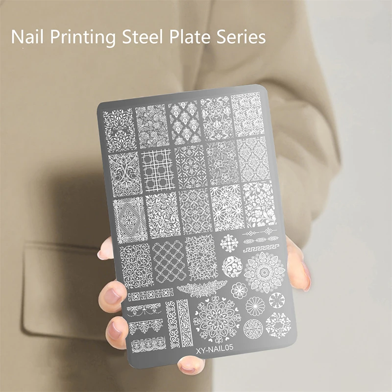 9.5X14.5cm 큰 사이즈 네일 스탬핑 플레이트 나비 꽃 뱀 디자인 네일 아트 템플릿 DIY 네일 데코 스텐실 매니큐어 도구