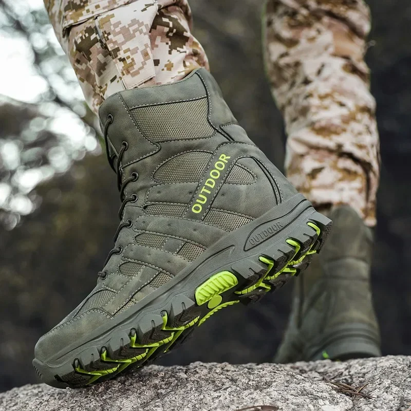 

Military Zip Tactical Boots Outdoor Hiking Shoes for Men Anti-slip Desert Combat Army Boots Male Wear-resistant Tactical Shoes