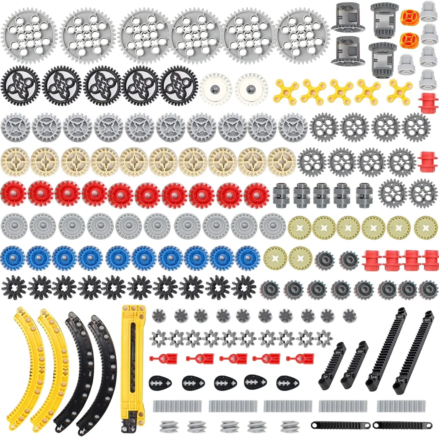 117PCS Gear and Axle Set for Technic Parts Compatible with Mainstream Technic Parts, DIY Gears Assortment Pack for