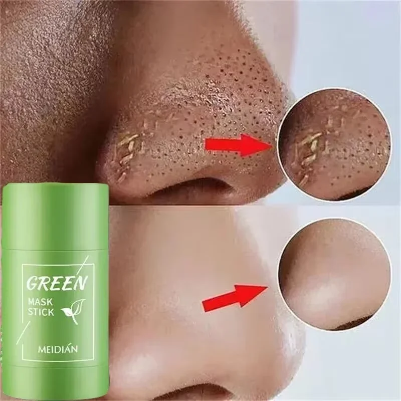 Disposable face mask Face clean mask Acne blackhead remover Green tea mask stick Dispel blemish Shrink pore Oil control Exfoliate Whitening skin care